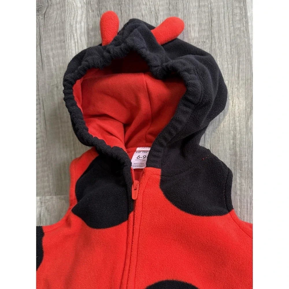 Carter's Ladybug Hooded Full Zip Costume 6-9 Months Halloween Play